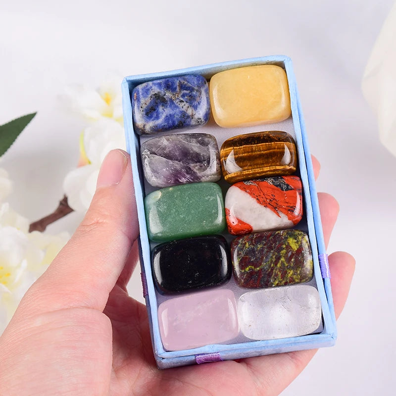 10 Pcs /Set Natural Tumbled Stone