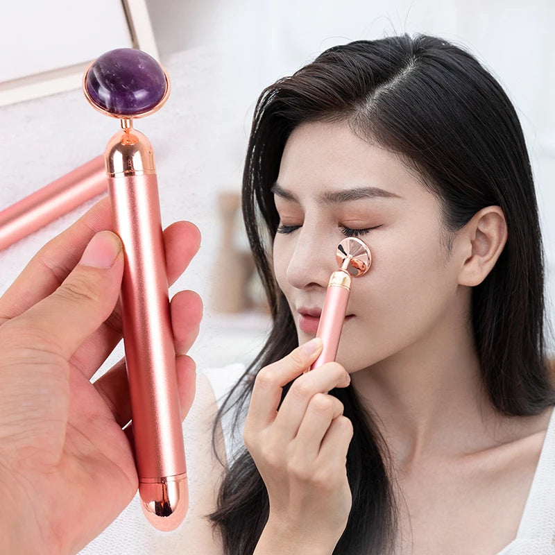 Natural Stone Rose Gold Electric Roller Original