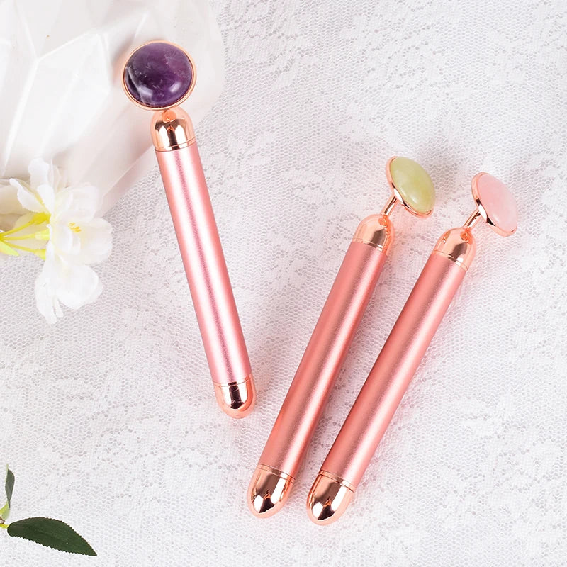 Natural Stone Rose Gold Electric Roller Original