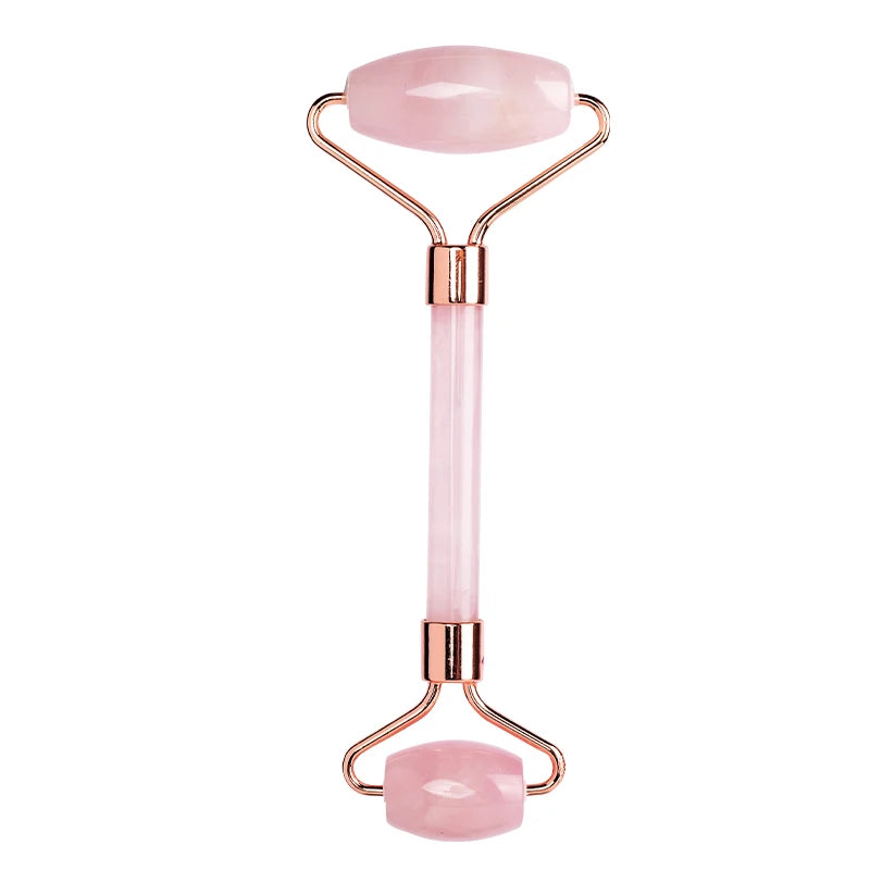 Face Care Massage Roller Natural Rose Quartz Gua Sha
