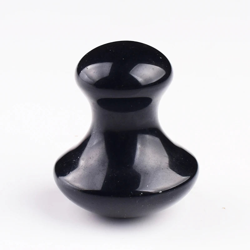 Obsidian Mushroom Face Care Gua Sha Tool Natural Stone