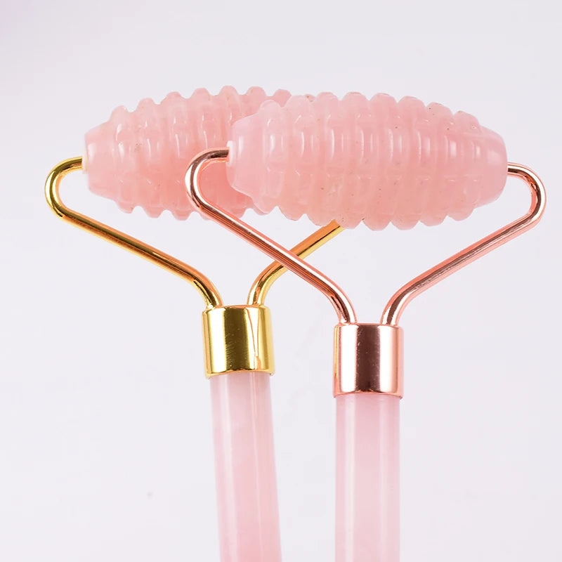Face Care Massage Roller Natural Rose Quartz Gua Sha