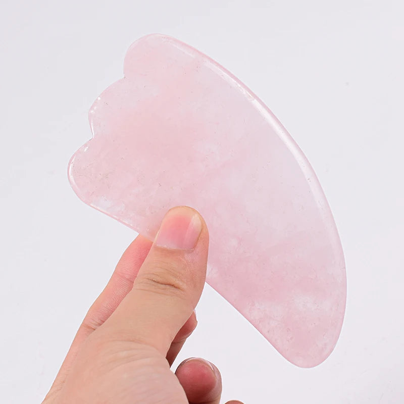 Face Care Massage Roller Natural Rose Quartz Gua Sha