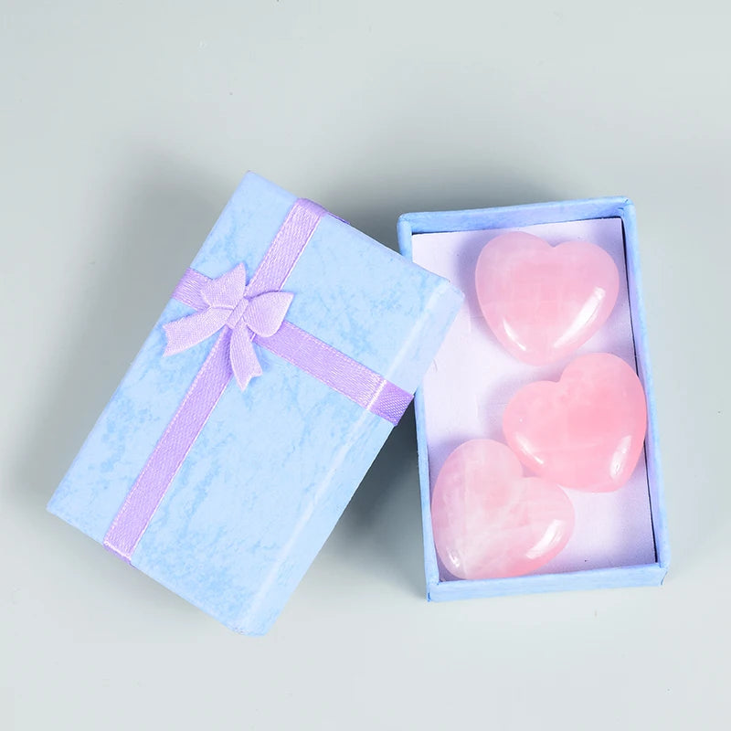 3 Mixed Heart-Shaped Stone Natural