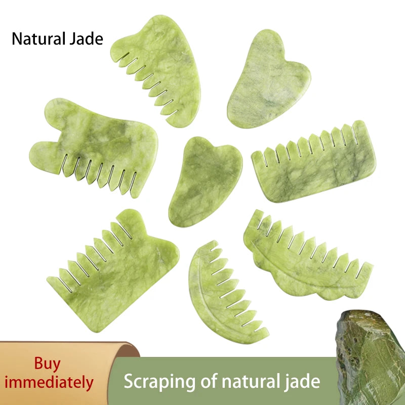 100% Natural Jade Stone Gua Sha Skin Massager