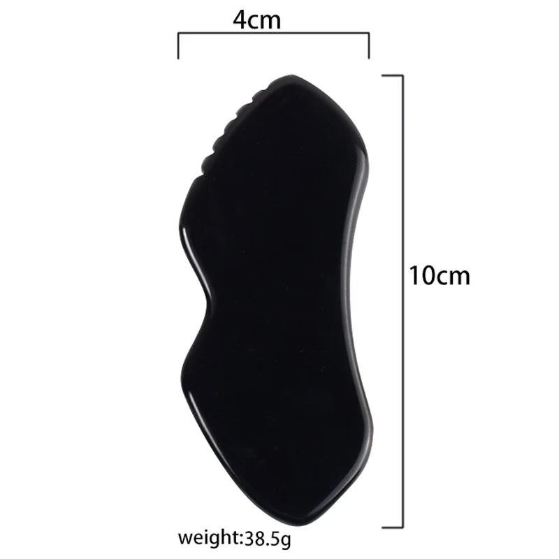 Various Shape Black Obsidian Face Gua Sha Tool
