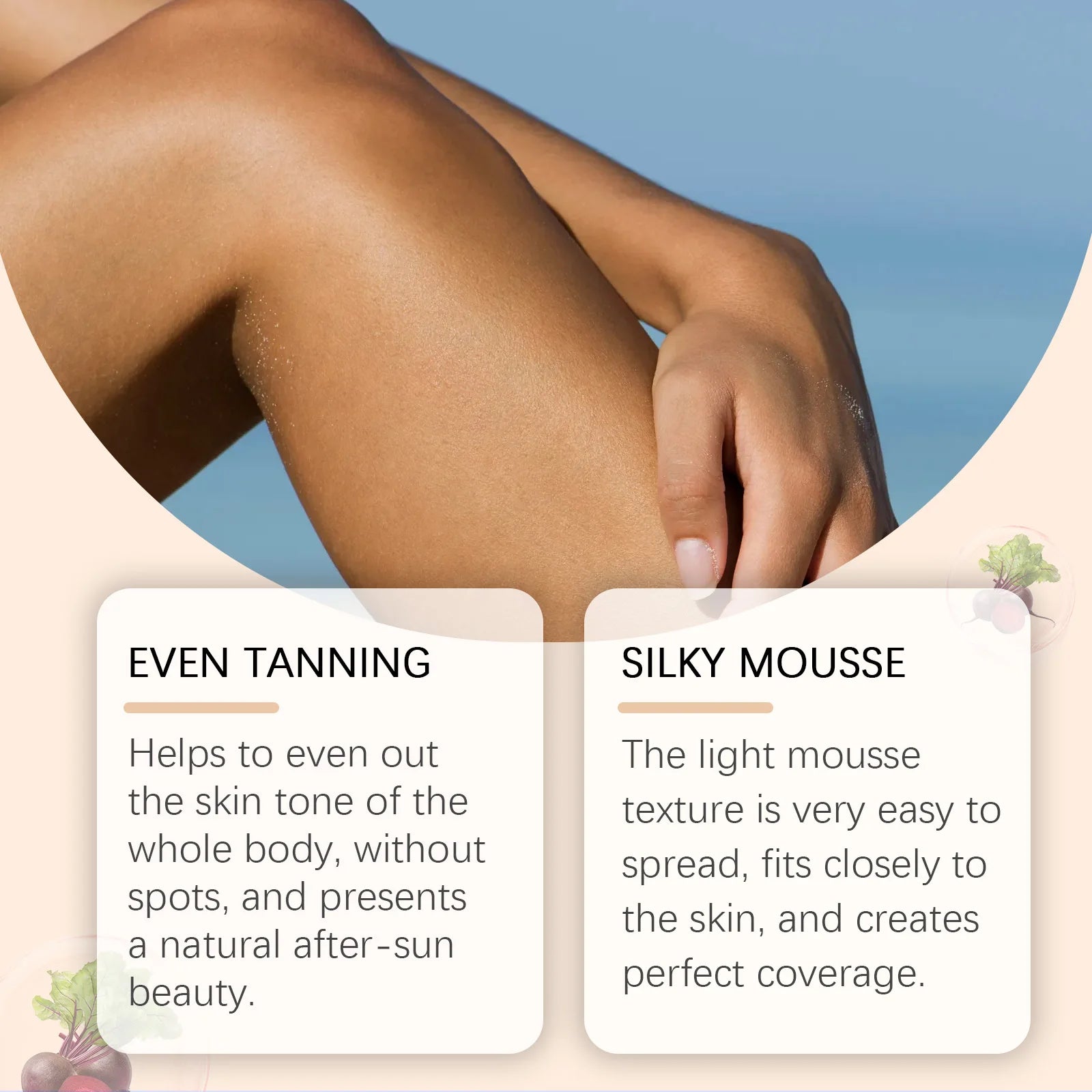 Body Self Tanning Mousse Fake Tan Bronze Skin