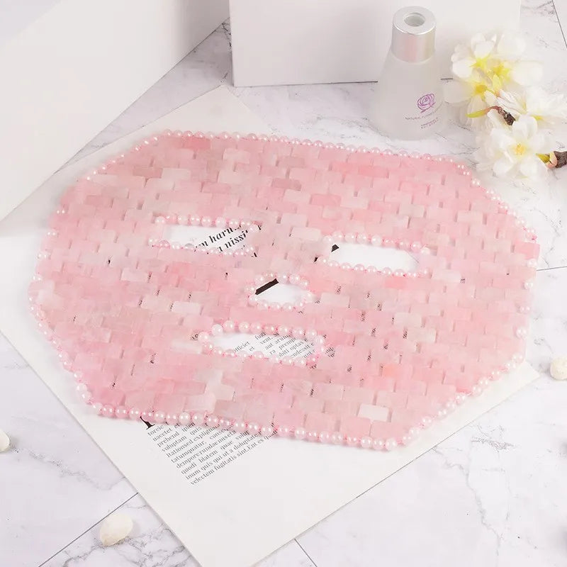 Rose Quartz Face Mask Cold Therapy 100% natural