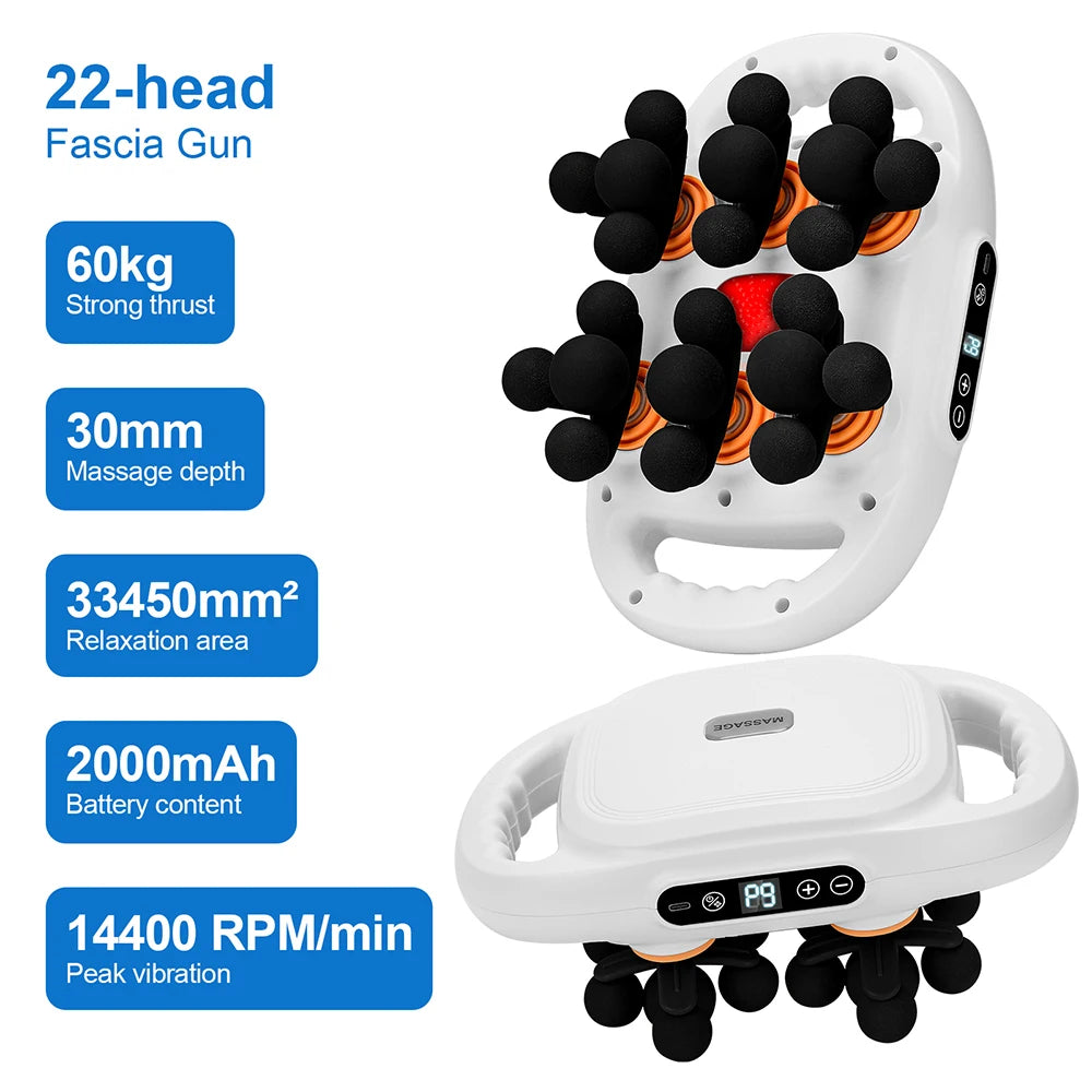 22-Head Fascia Gun High-Frequency Vibration