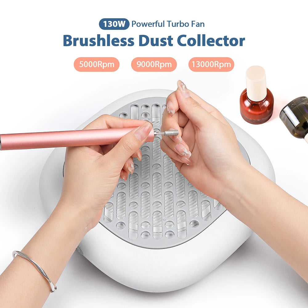 130W Super Suction Brushless Nail Dust