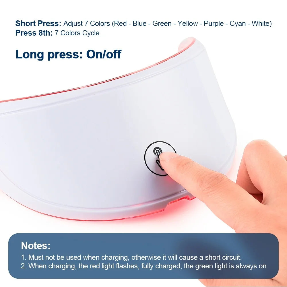 Neck LED Mask 7 Colors Photon Anti-Wrinkle