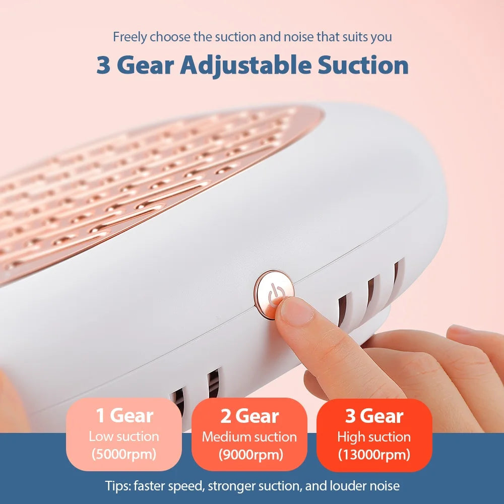 130W Super Suction Brushless Nail Dust Collector