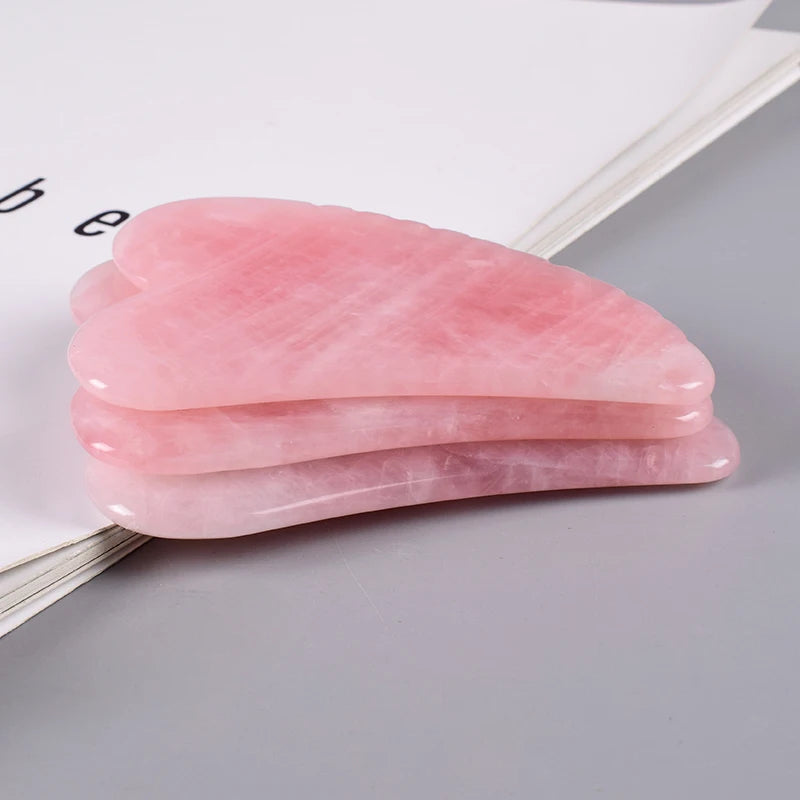 Rose Quartz Facial Gua Sha Tools