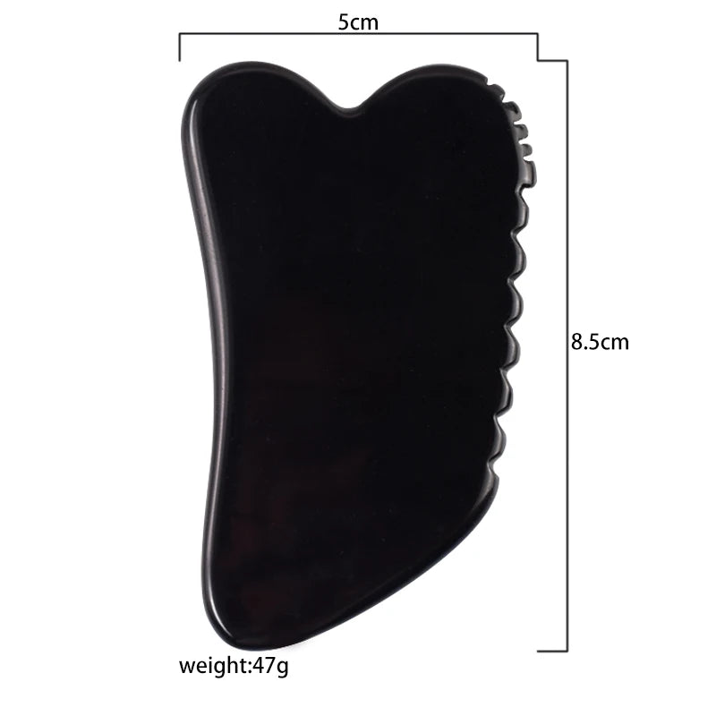 Various Shape Black Obsidian Face Gua Sha Tool