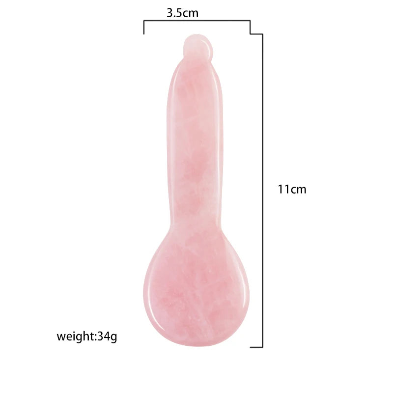 Natural Rose Jade Gouache Scraper Face