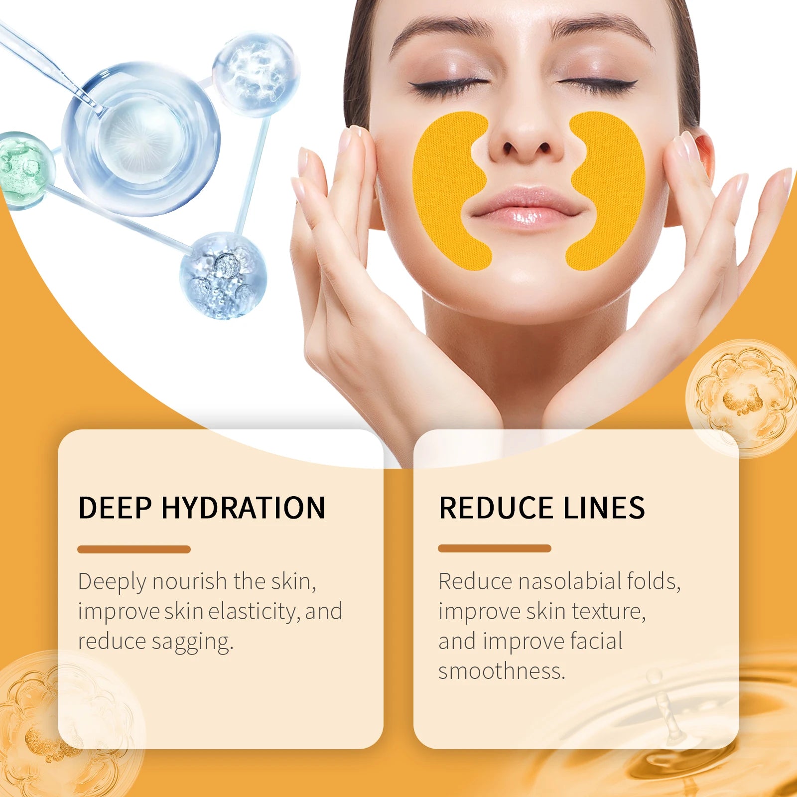 Nasolabial Folds Patch Contain Collagen