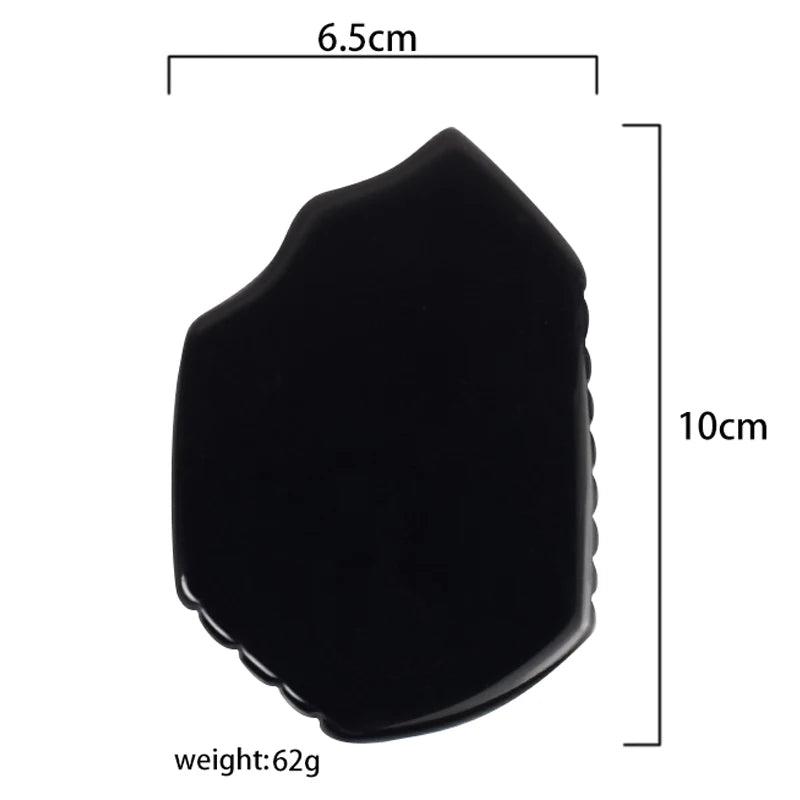 Various Shape Black Obsidian Face Gua Sha Tool