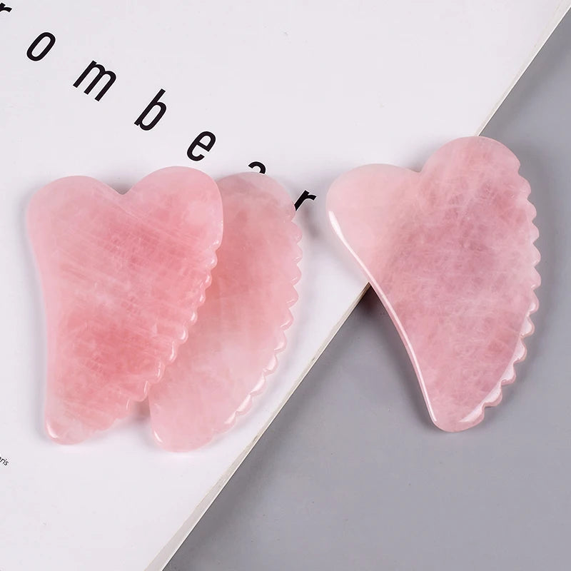 Rose Quartz Facial Gua Sha Tools
