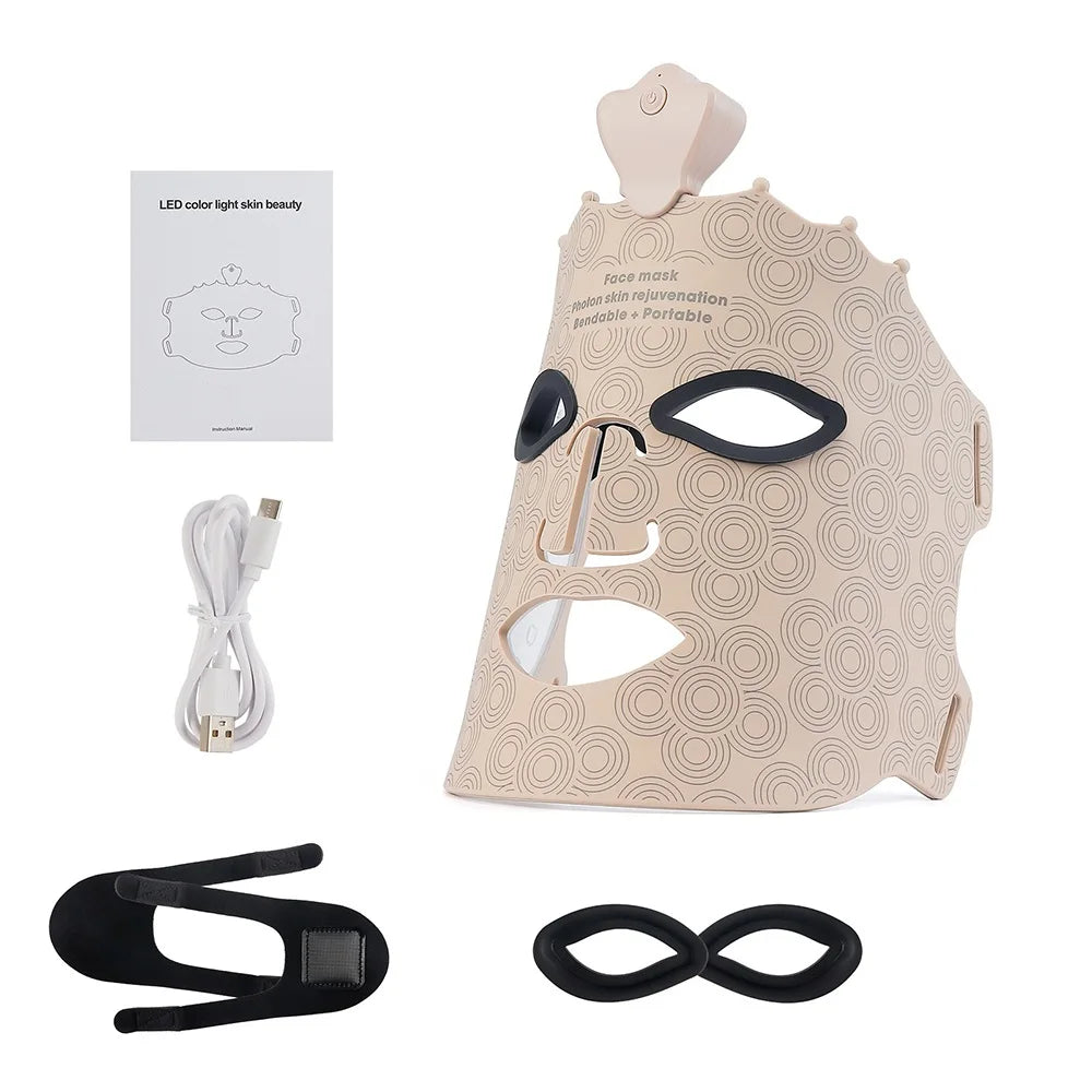 7 Colors Photon Silicone Face LED Mask 3D