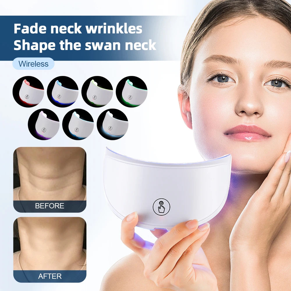 Neck LED Mask 7 Colors Photon Anti-Wrinkle