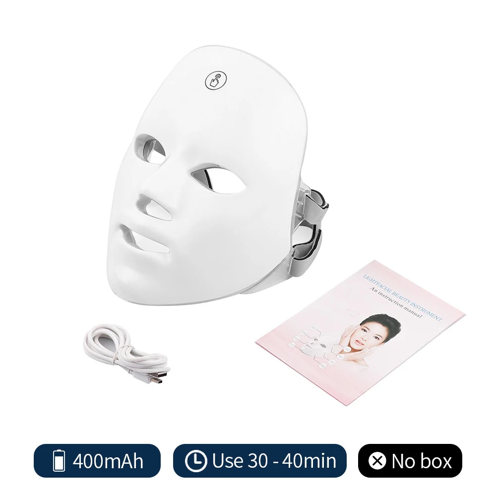7 Colors Photon Facial LED Mask Red Light Therapy