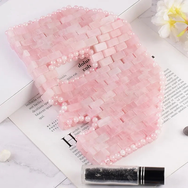 Rose Quartz Face Mask Cold Therapy 100% natural