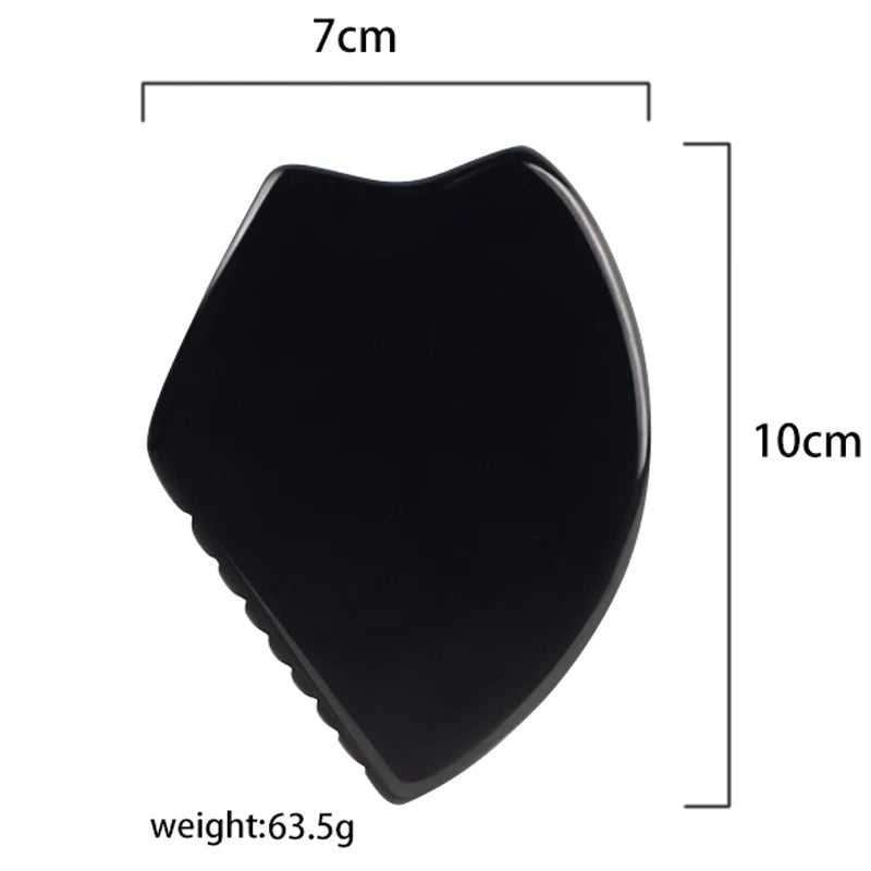 Various Shape Black Obsidian Face Gua Sha Tool