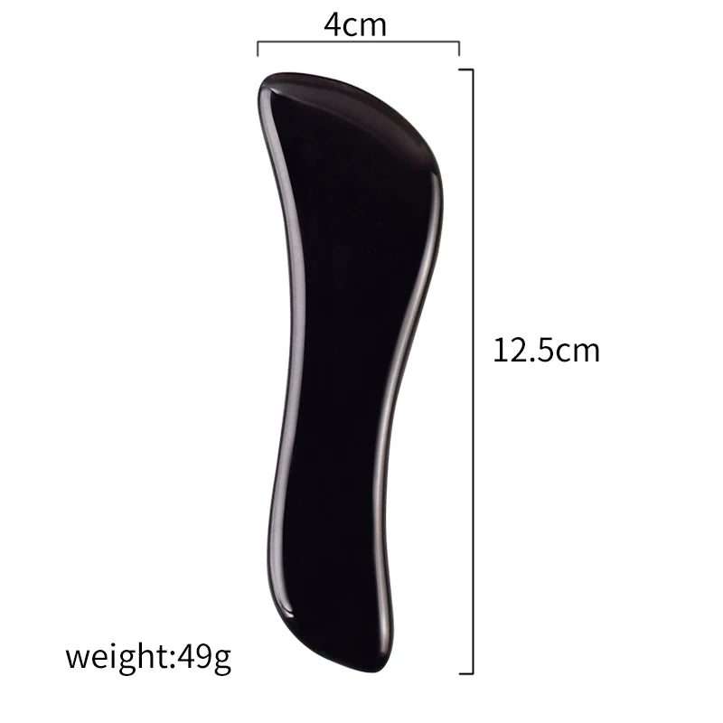 Various Shape Black Obsidian Face Gua Sha Tool