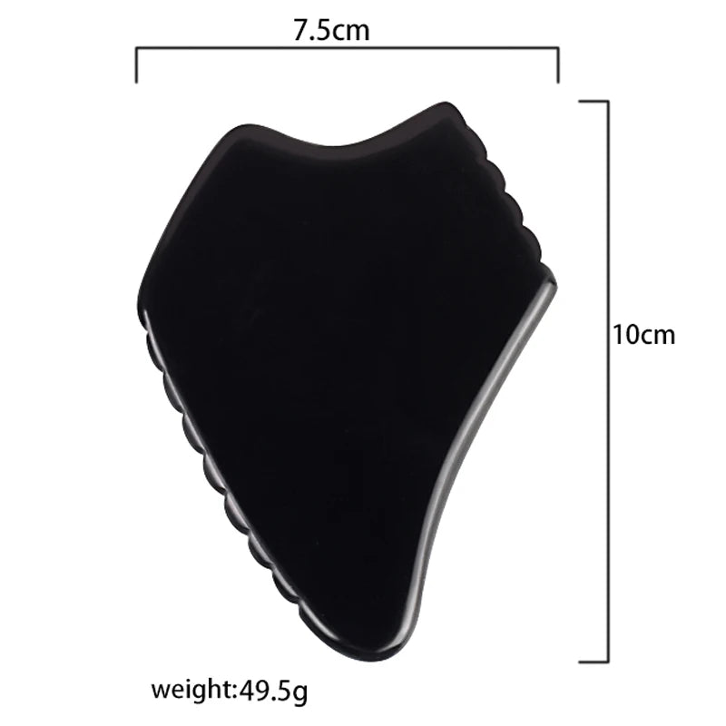 Various Shape Black Obsidian Face Gua Sha Tool