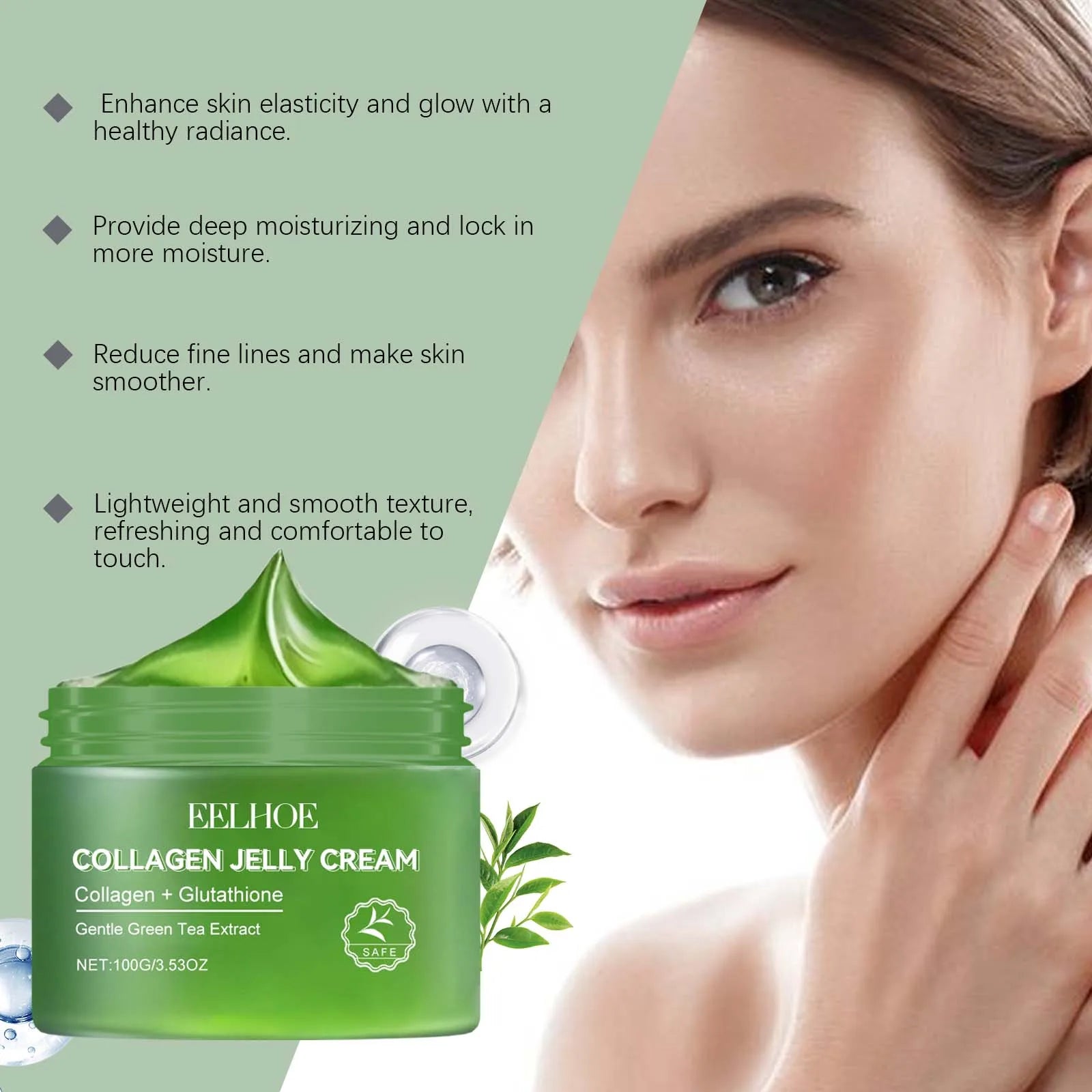 Green Tea Collagen Jelly Cream