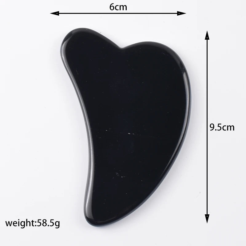 Various Shape Black Obsidian Face Gua Sha Tool