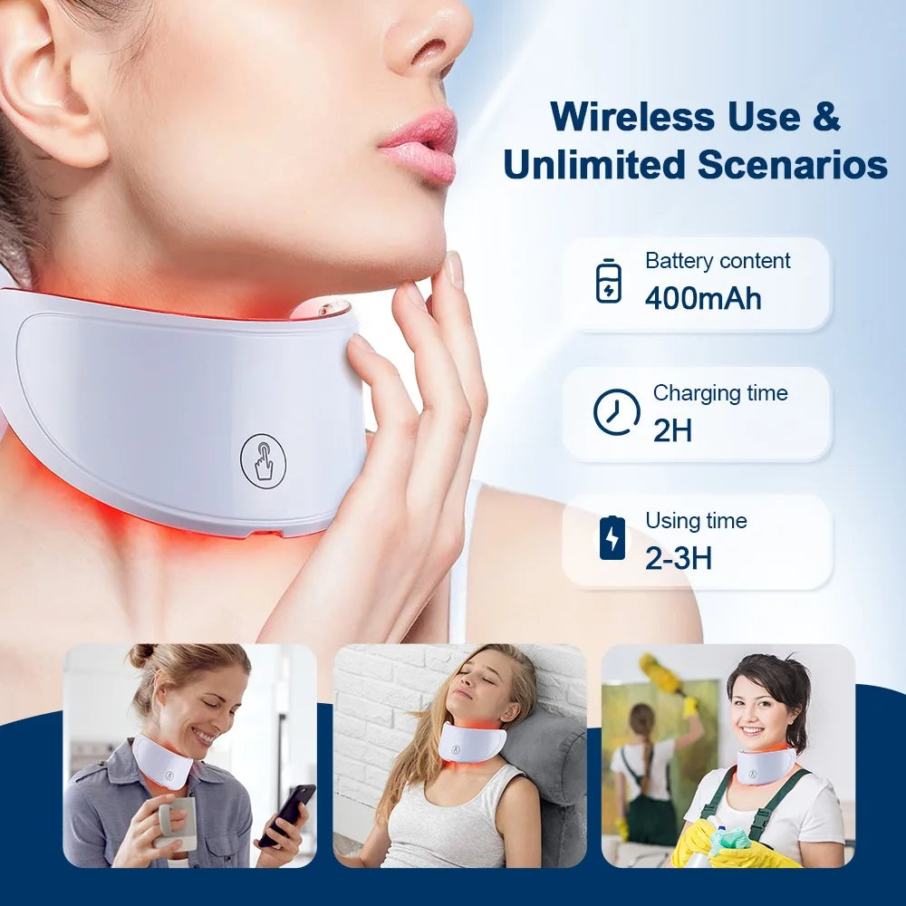 Neck LED Mask 7 Colors Photon Anti-Wrinkle