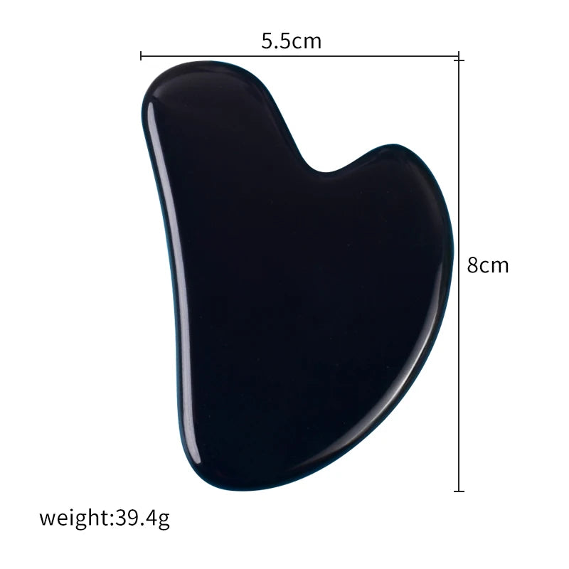 Various Shape Black Obsidian Face Gua Sha Tool