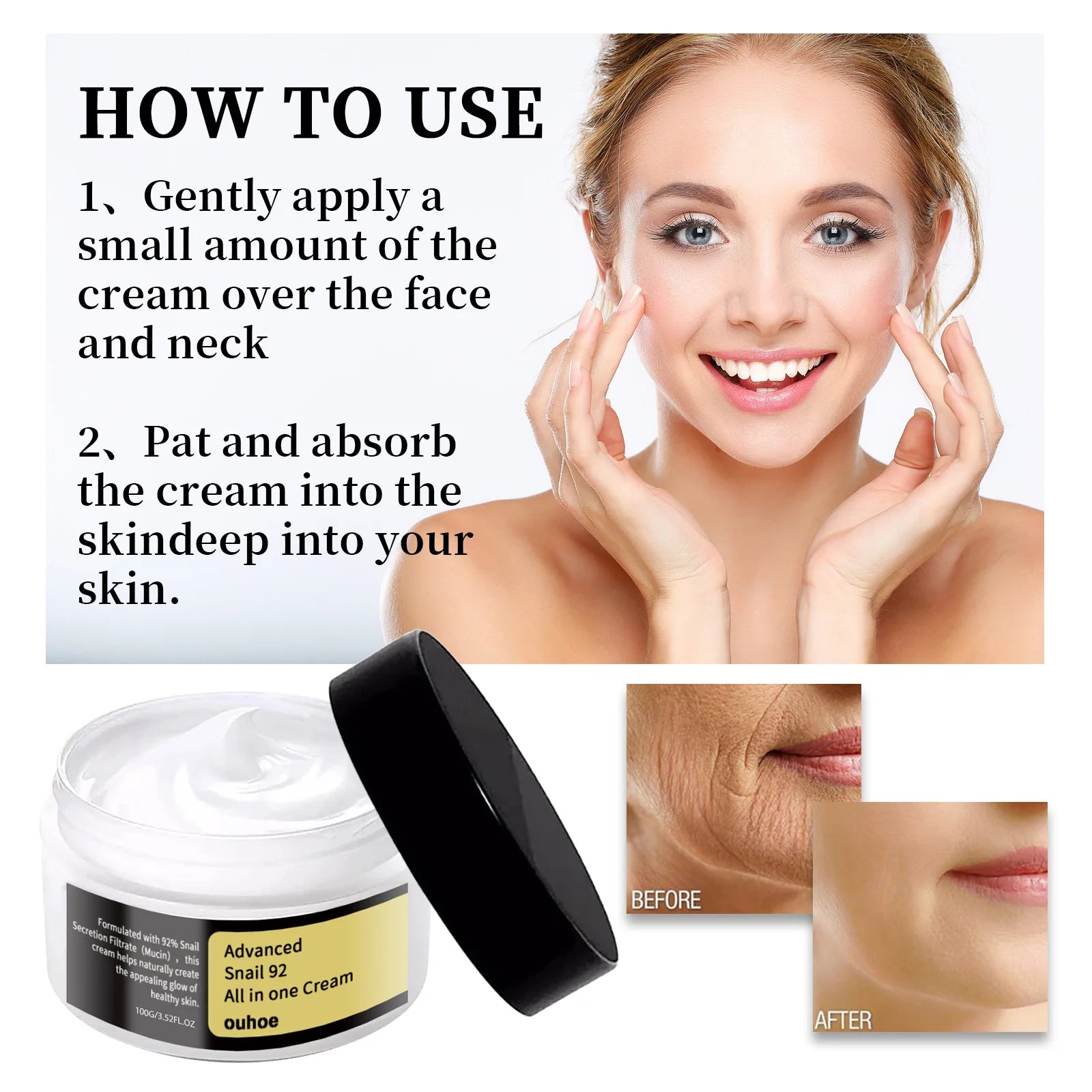 Snail Anti Aging Serum Cream Collagen