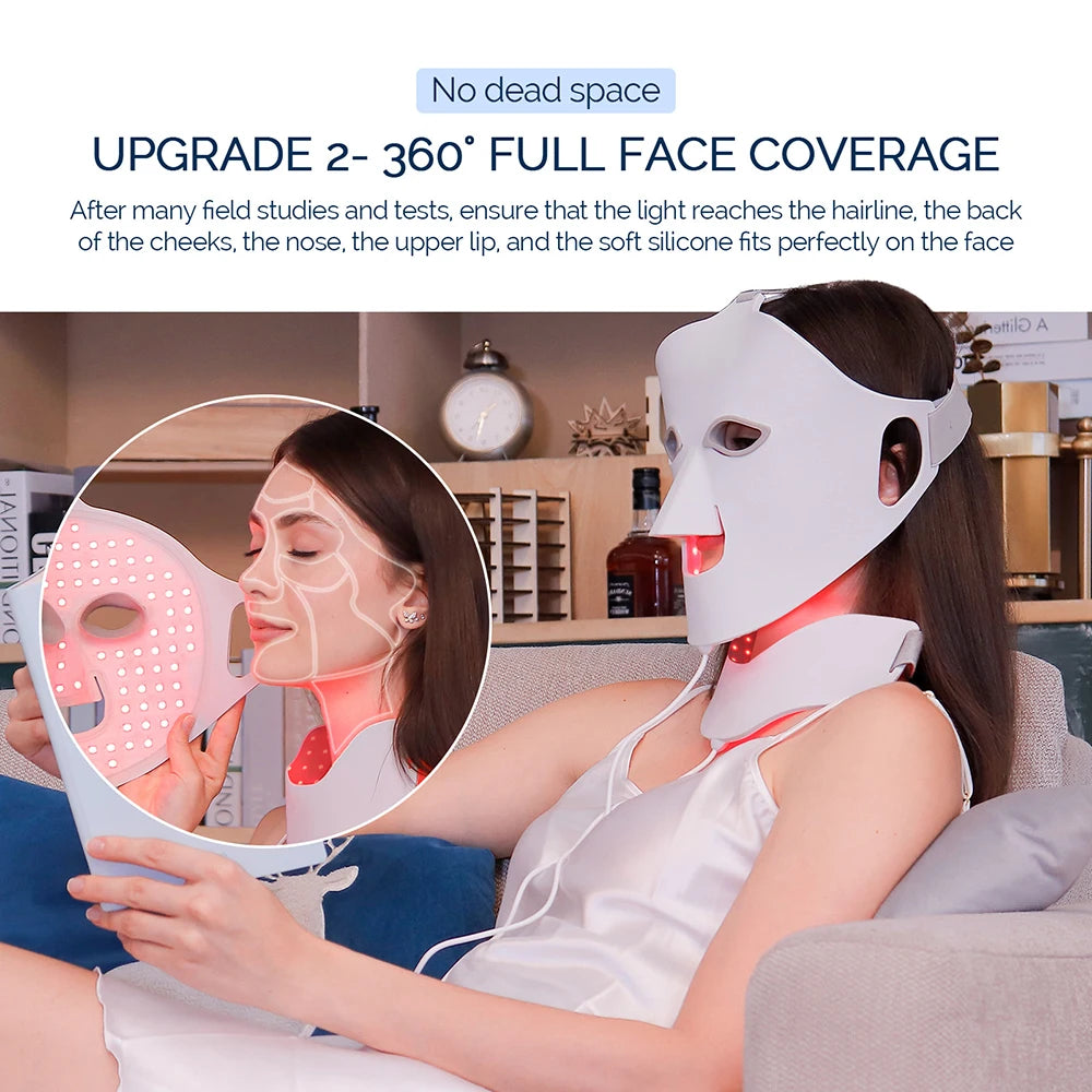 Foreverlily Face Neck Silicone LED Mask 7 Colors