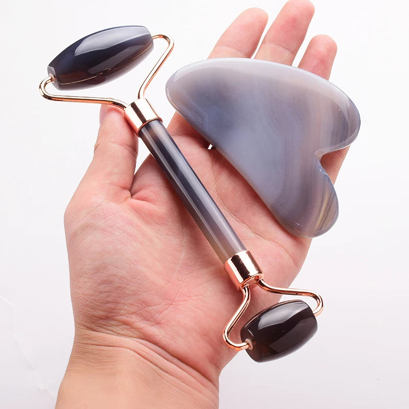 Grey agate Jade Roller Massager