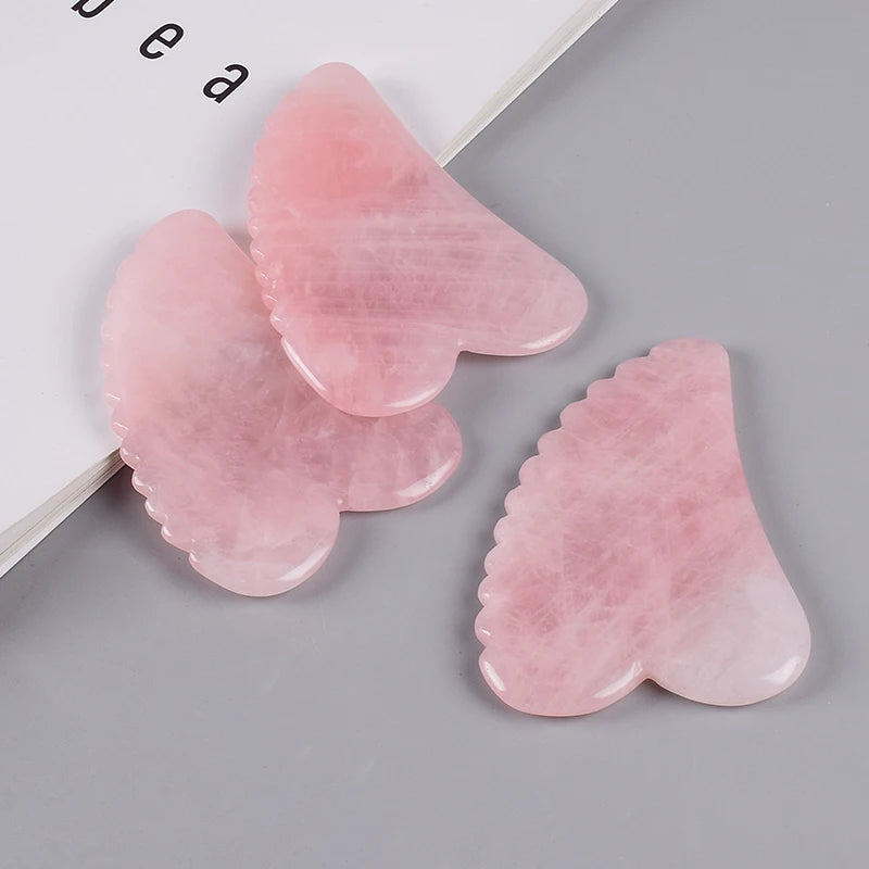 Rose Quartz Facial Gua Sha Tools