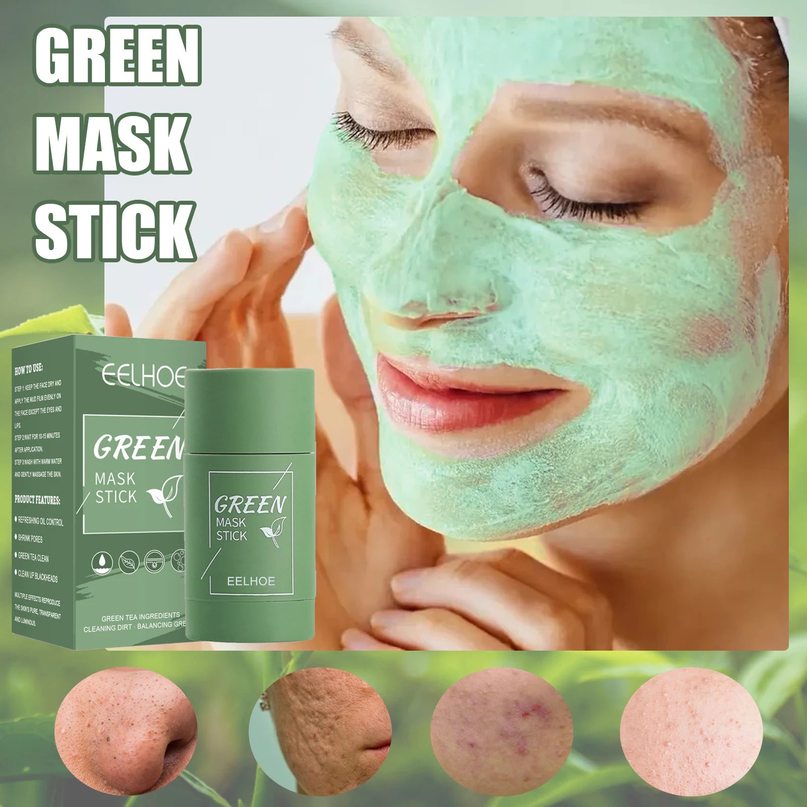 Green Tea Solid Mask Face Clean Mask