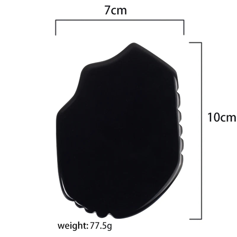 Various Shape Black Obsidian Face Gua Sha Tool