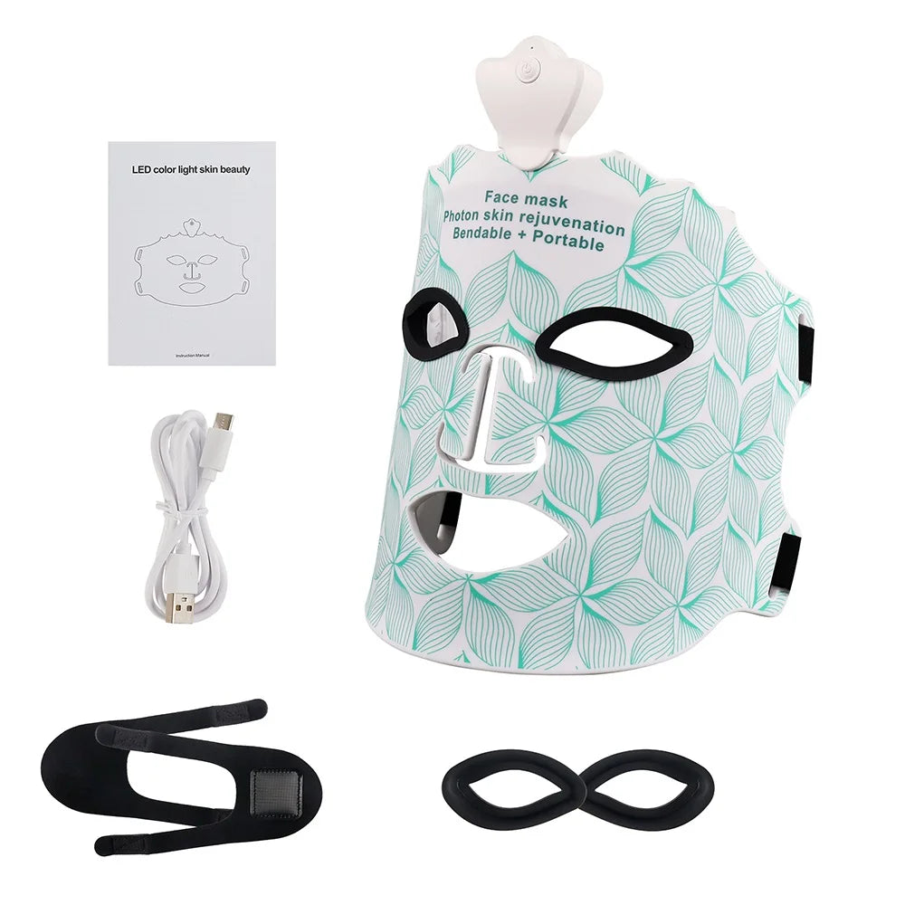 7 Colors Photon Silicone Face LED Mask 3D