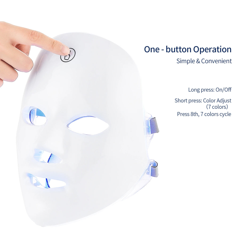 7 Colors Photon Facial LED Mask Red Light Therapy