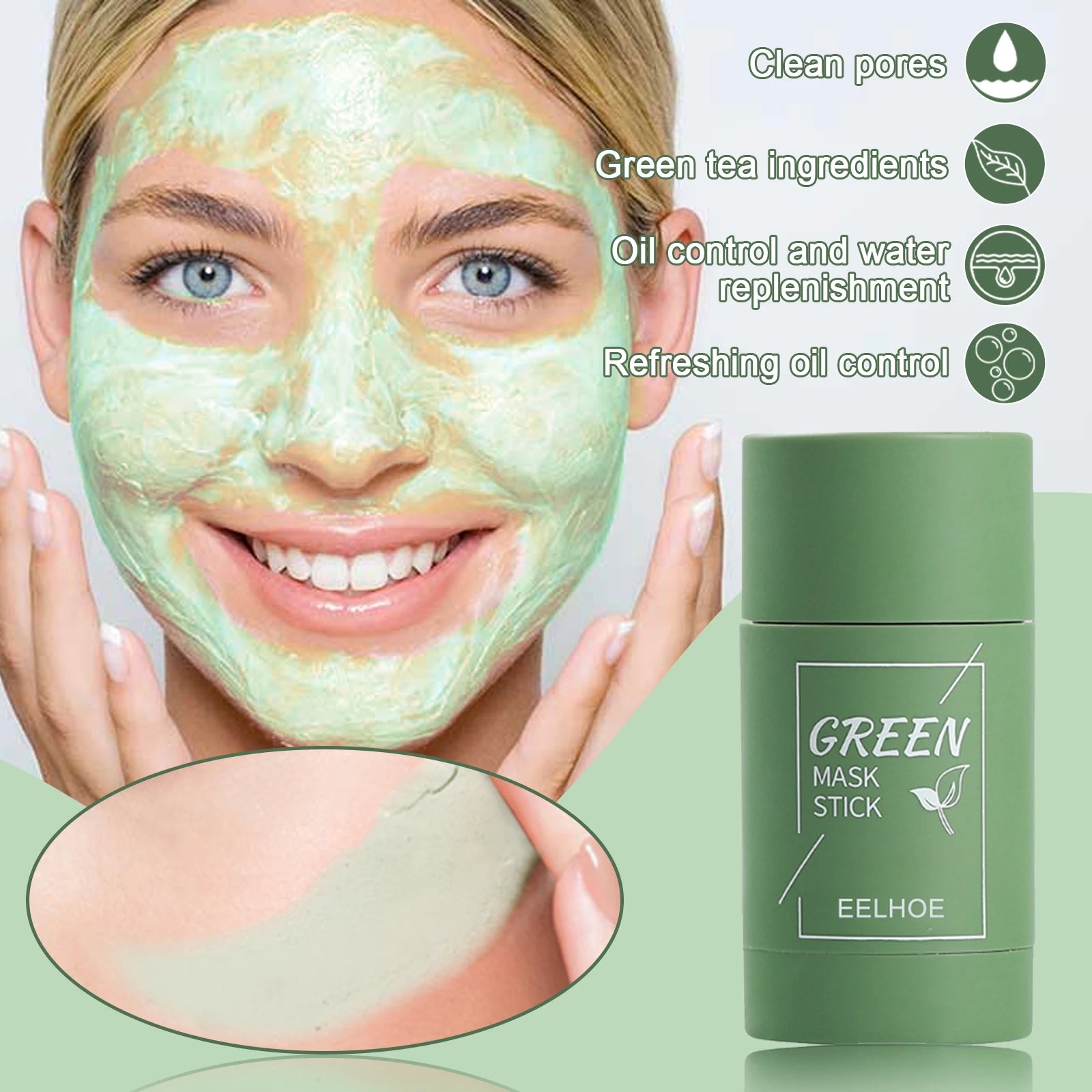 Green Tea Solid Mask Face Clean Mask