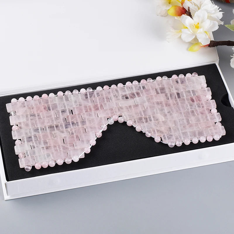 Natural Rose Quartz Eye Mask Massager