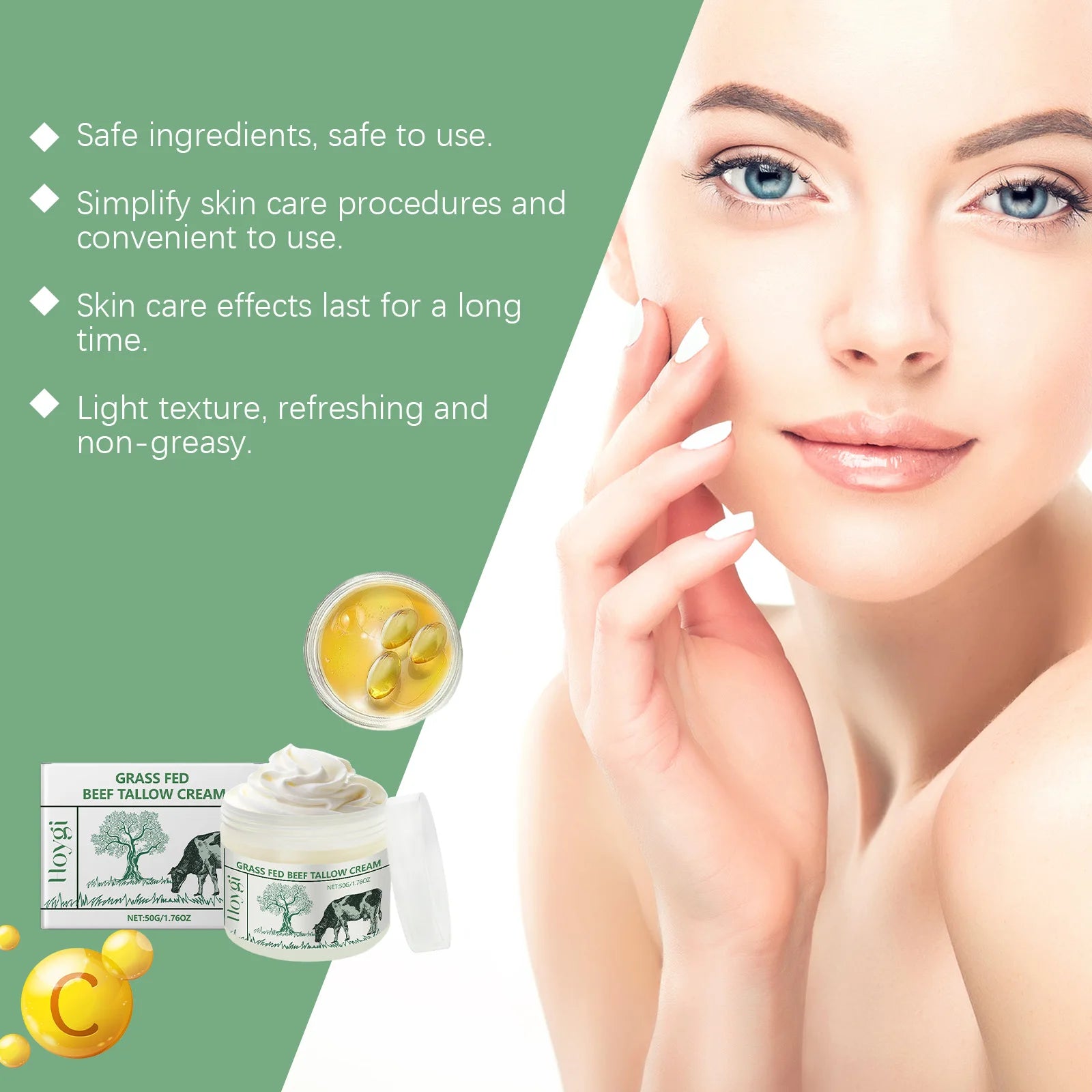1/2/3Pcs Tallow Face Cream Lasting Moisturizing Body Lotion