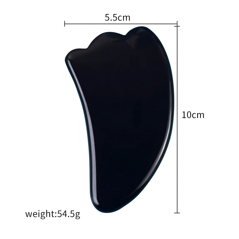 Various Shape Black Obsidian Face Gua Sha Tool
