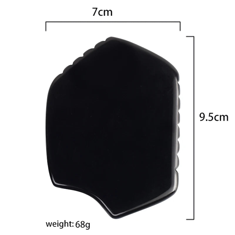 Various Shape Black Obsidian Face Gua Sha Tool