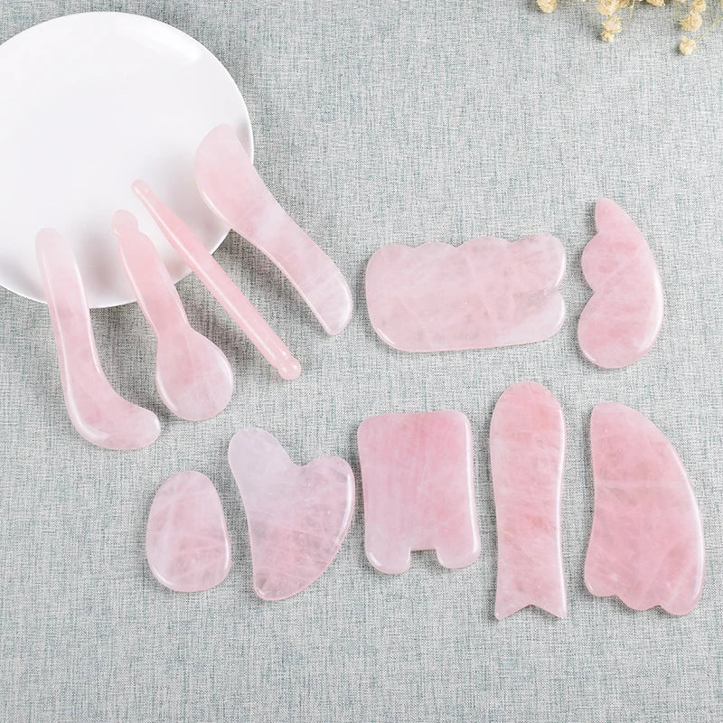 Natural Rose Jade Gouache Scraper Face