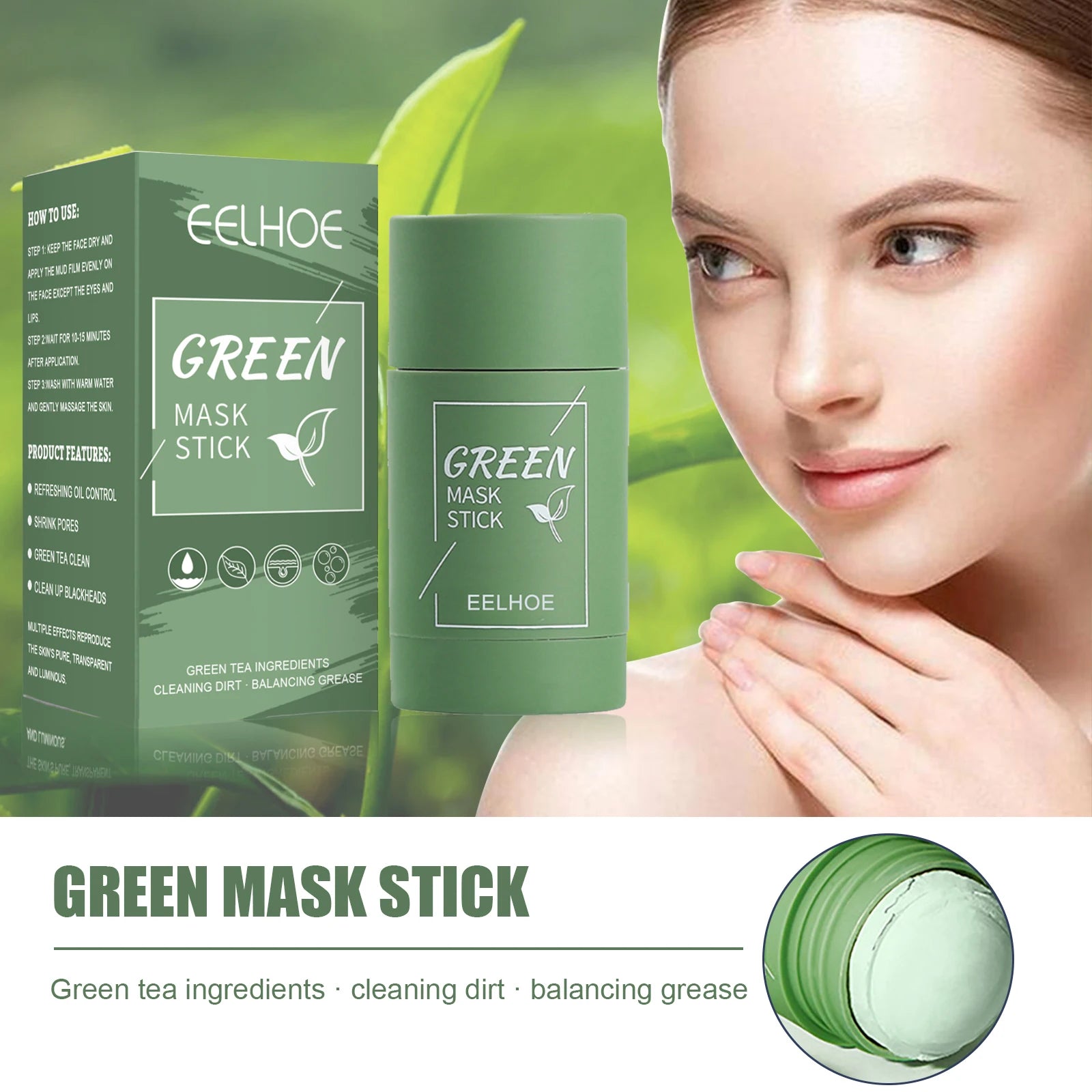 Green Tea Solid Mask Face Clean Mask
