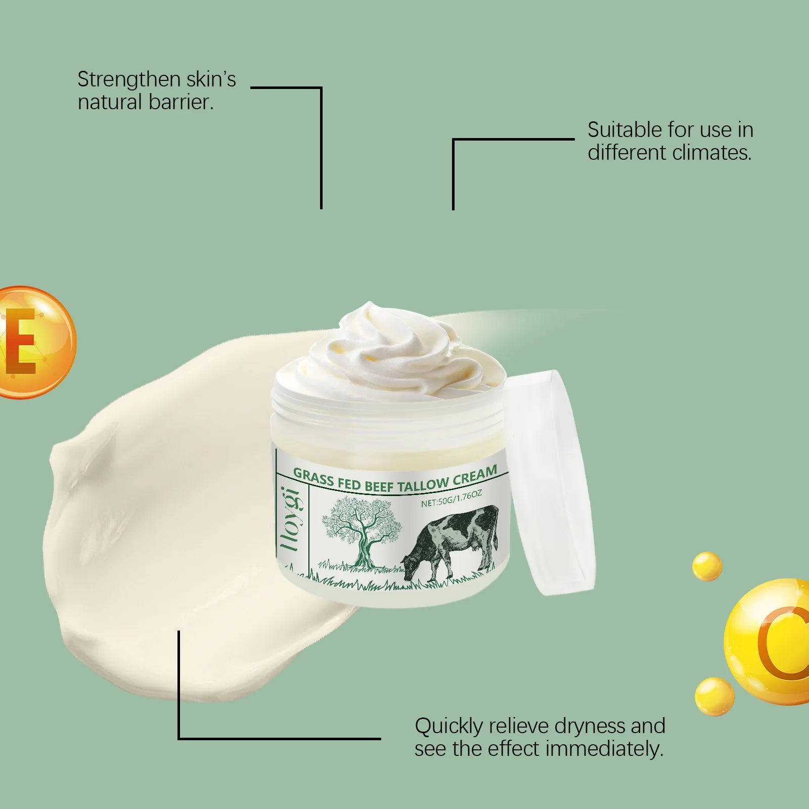 1/2/3Pcs Tallow Face Cream Lasting Moisturizing Body Lotion