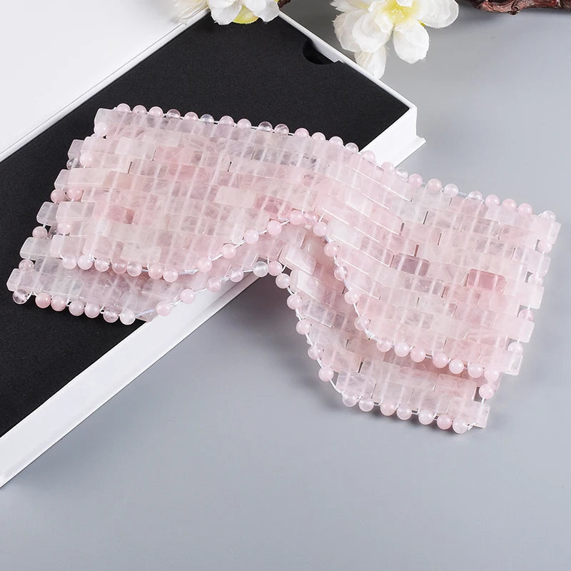 Natural Rose Quartz Eye Mask Massager